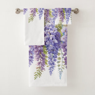 Elégante glycine d'aquarelle violette florale
