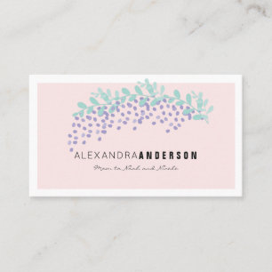 Elegante Glyzinien erröten rosa Mama-Visitenkarte Telefonnummerkarte