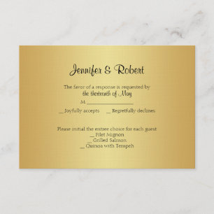 Elegante Gold 50-jährige Jubiläumskarte RSVP Karte