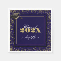 Elegante Gold Abschluss Class 2025 Individuelle Na