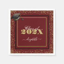 Elegante Gold Abschluss Class 2025 Individuelle Na