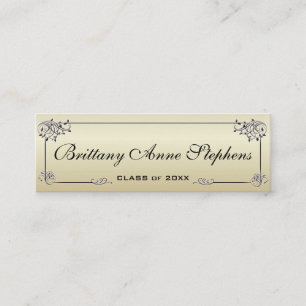 Elegante Gold Abschluss Name Card Einlage Telefonnummerkarte