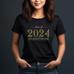 Elegante Gold-Absolventenklasse 2022 Individuelle Tri-Blend Shirt