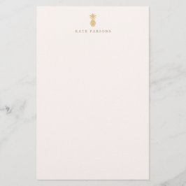 Elegante Gold Ananas Notepad Note Card Briefpapier