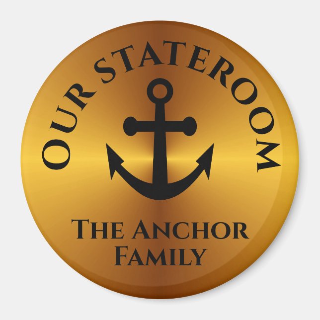 Elegante Gold Anker Treatorom Piazza della Riforma Magnet (Vorne)