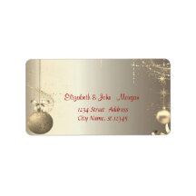 Elegante Gold Balls Snowflakes Stars