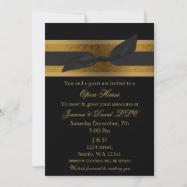 Elegante Gold Black Corporate Party Einladung