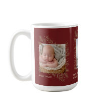 Elegante Gold Blätter Frohe Weihnachtsfamilie Foto