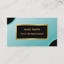 Elegante Gold Blue Sky Beruflich Business Card Visitenkarte