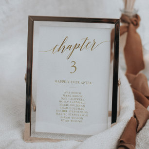 Elegante Gold Book Kapitel Table Chart Card Karte