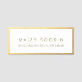 Elegante Gold Border Name Tag Namensschild