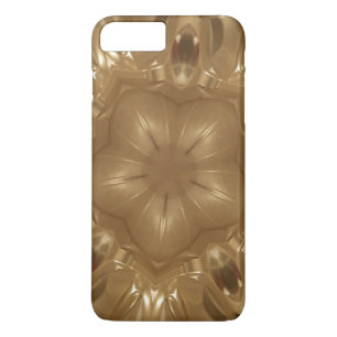Elegante Gold Brown Kaleidoscope Star Design iPhone 8 Plus/7 Plus Hülle