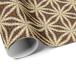Elegante Gold & Brown Star Anise Geschenkpapier