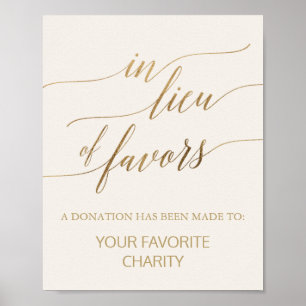 Elegante Gold Calligraphy   Elfenbein anstelle von Poster
