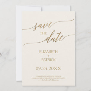 Elegante Gold Calligraphy   Elfenbeinküste Save th The Date