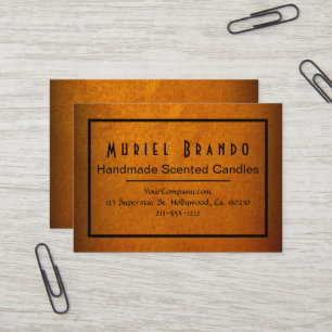 Elegante Gold Candle Company V4 Business Card Visitenkarte
