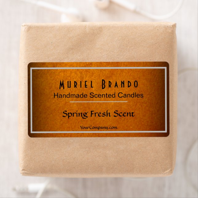 Elegante Gold Candle Company V4 Candle Jar Label (Insitu)