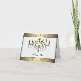 Elegante Gold Chandelier Classy Gold Dankeschön Ka Dankeskarte