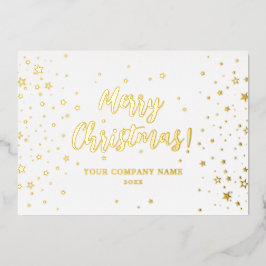 Elegante Gold Christmas Company Foil Card Folien Feiertagskarte