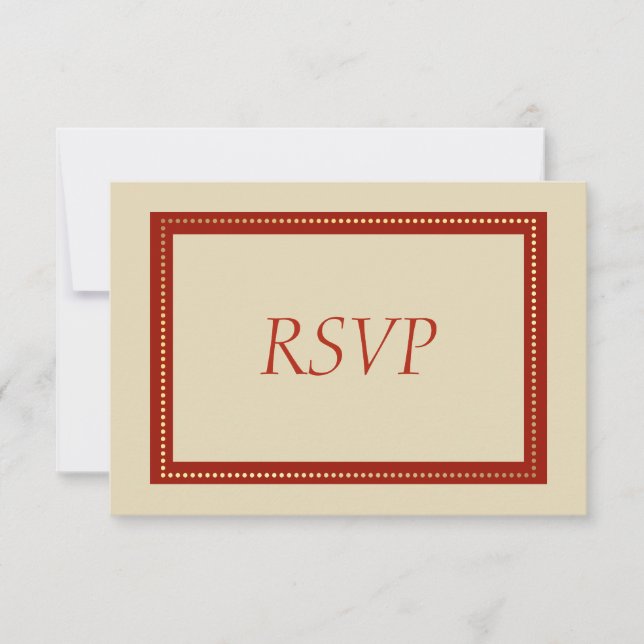 Elegante Gold Christmas UAWG RSVP Karte (Vorderseite)