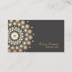 Elegante Gold Circles machen Artist Beauty Visitenkarte
