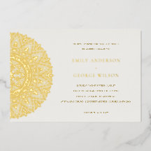 Elegante Gold Classic Verziert Mandala Wedding Ein