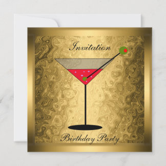 Elegante Gold Cocktail Party Einladung