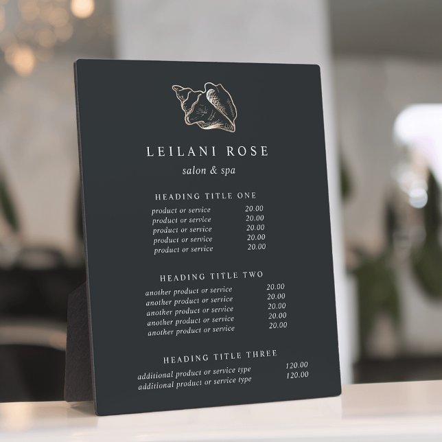 Elegante Gold Conch Muschel Preise/Service-Anzeige Fotoplatte (Von Creator hochgeladen)