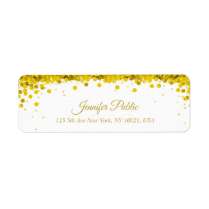 Elegante Gold Confetti Script Luxus Modernes Schli