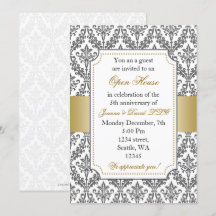 Elegante Gold Corporate Party Einladung