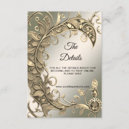 Elegante Gold Decorative Detail-Abschlusskarte Begleitkarte