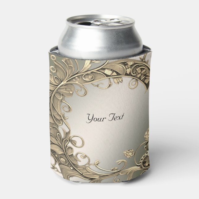 Elegante Gold Decorative Gastgeschenk Hochzeit Coo Dosenkühler (Kanne Vorderseite)