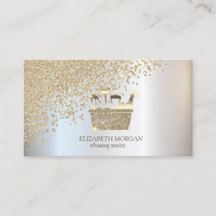 Elegante Gold-Diamant-Reinigungswerkzeuge Visitenkarte