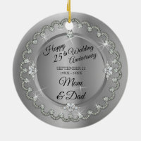Elegante Gold Diamonds 25. Hochzeitstag
