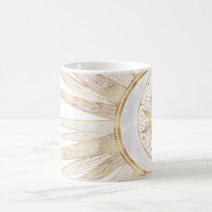 Elegante Gold Doodles - Der Monte Mandala Kaffeetasse