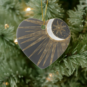 Elegante Gold Doodles - Der Monte Mandala Keramik Ornament
