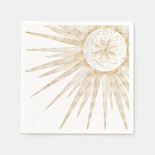 Elegante Gold Doodles - Der Monte Mandala Serviette