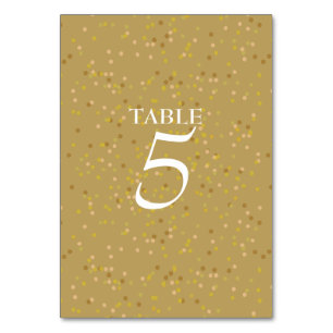 Elegante Gold Dust Tischnummer