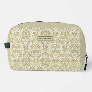 Elegante Gold Floral Muster Toilettenbeutel Waschbeutel