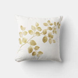 Elegante Gold Foil Blätter Kissen