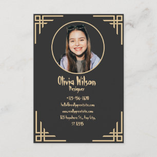 Elegante Gold Foil Business Card Begleitkarte