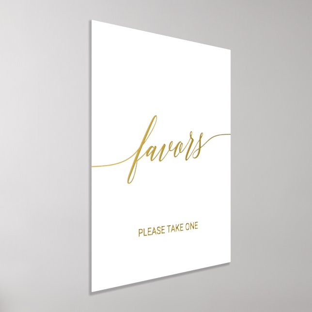 Elegante Gold Foil Calligrafy Gastgeschenke Hochze Foliendrucke (Ablage )