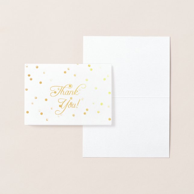 Elegante Gold Foil Dankeschön Hinweise Folienkarte (Anzeige)