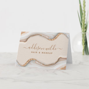 Elegante Gold Glitter Marmor Kunden-Dankeskarte Karte