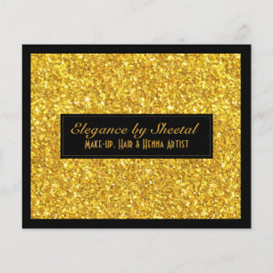 Elegante Gold-Glitter-Textur schwarzer Hintergrund Flyer