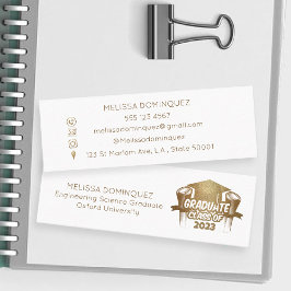 Elegante Gold Glitzer Abschluss Name Card Telefonnummerkarte