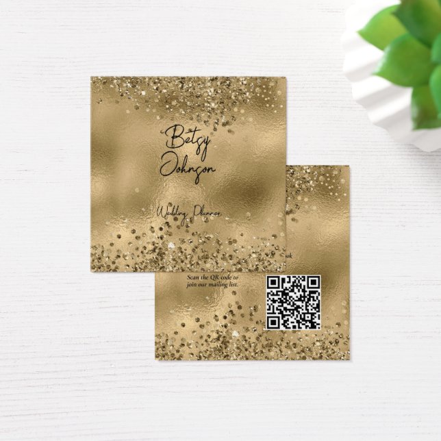 Elegante Gold Glitzer and Foil Business Card (Schreibtisch)