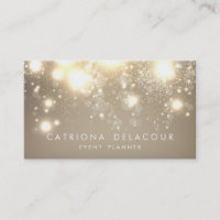 Elegante Gold Glitzer Bokeh Luxe Business Card