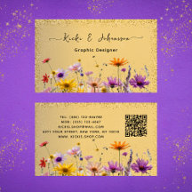 Elegante Gold Glitzer Qr Code Business Card