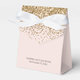 Elegante Gold Glitzer Rosa Gastgeschenk Hochzeit B Geschenkschachtel